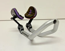 Vintage Profile Design 250mm Silver Aluminum Clip-On Aerobar 26mm Clamp Diameter