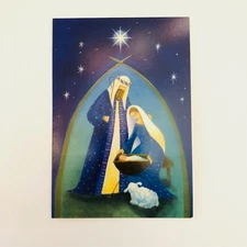 Nativity Mary Donkey Christmas Cards (Pack of 10) Religious Holiday Greeting