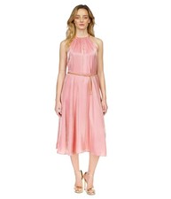 Michael Kors Womens Chain Belt Midi Dress, Pink, Petite, PM
