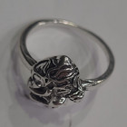 Silver Tone Stainless Steel Animal Head Band Ring Size 6 No Stones Animal Theme — photo 1