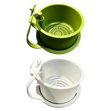 Sink Food Strainer Adjustable Garbage Filter with Push-to-pour Design