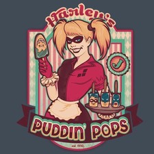 Camiseta DC Comic Book Batman Art Suicide Squad Harley Quinn Joker Puddin Pops 1