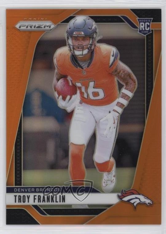 2024 Panini Prizm Rookies Orange Prizm 75/249 Troy Franklin #393 Rookie RC 11ds