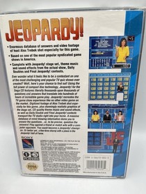 Jeopardy (Sega CD, 1994) Complete CIB, Excellent Disc