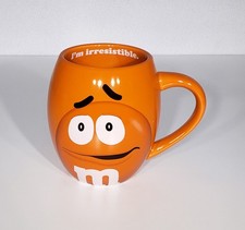 M&M's World 2015 Orange M&M Character I'm Irresistible Coffee Mug Cup 4.625" EUC