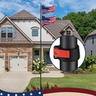 30 Ft Telescopic Aluminum Flag Pole Kit with 136 LED Solar Light US Flag Garden — photo 5