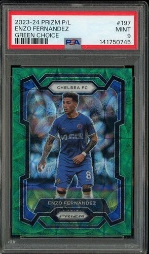 2023-24 Panini Green Choice Prizm PL Soccer #197 Enzo Fernandez PSA 9 MINT