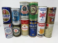 Vintage Lot of Empty Beer Cans - Domestic & Foreign