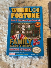 Wheel Of Fortune Family Edition NES (CIB) includes pictured inserts and manual