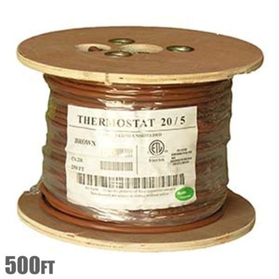 500Ft 20/5 Unshielded CMR Heating Air Conditioning HVAC AC Thermostat Cable Wire