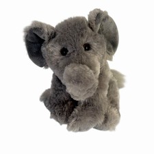 Aurora World Gray Elephant Plush 8" Stuffed Animal Soft Toy 2010 Nursery Decor