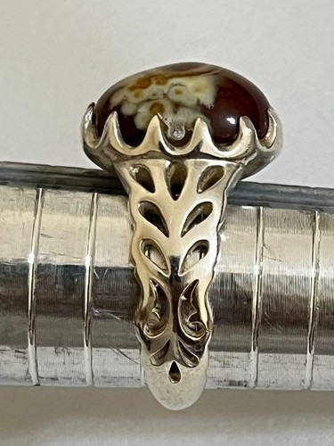 Anello uomo lusso argento 925 vera agata Yemen Aqeeq design moderno عقيق سليماني - Foto 15 di 20