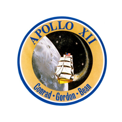 Weltraum NASA Apollo 12 Mission Emblem Abzeichen Patch Leinwand Wandbild Kunstdruck Poster