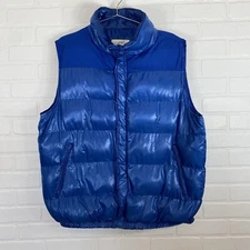 Ditch Plains Vest Mens Extra Large Grey Puffer Full Zip Button Outdoors Coat