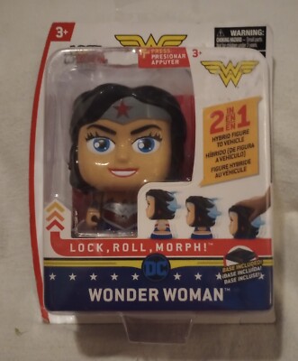 Wonder Woman DC Lock Roll Morph Figure 2 In 1 Hybrid to Vehicle Collectible Toy