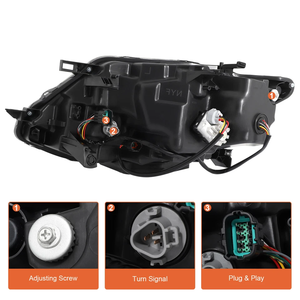 For 2014 2015 2016 Nissan Rogue Projector Headlights w/LED DRL RH Passenger Side - Изображение 4 из 4