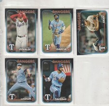 2024 Topps Rangers N Eovaldi/Adolis Garcia/Jon Gray/Jacob DeGrom/Leody Taveras