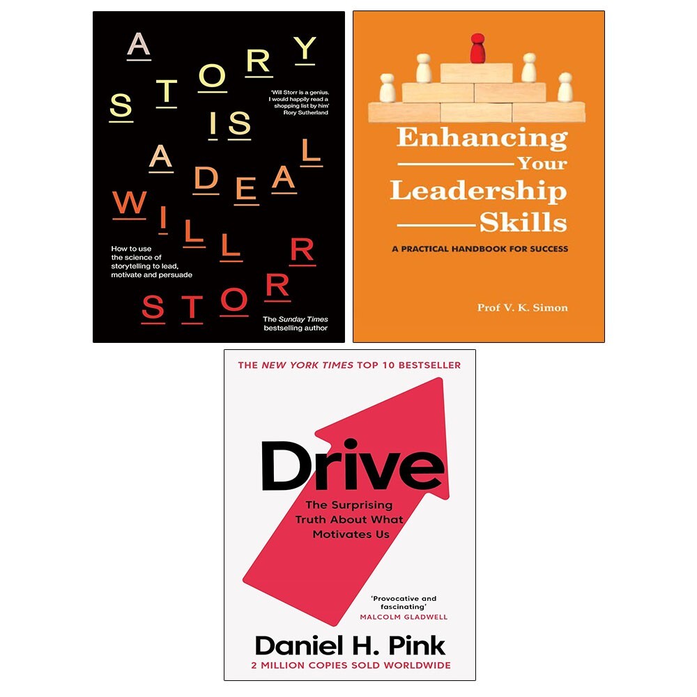 A Story is a Deal HB, Enhancing Your Leadership Skills,Drive Daniel Pink 3 Books