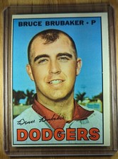 1967 Topps Bruce Brubaker #276 Los Angeles Dodgers MLB Baseball Card