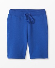 NIB Hanna Andersson French Terry Shorts Baltic Blue Orange Back Pocket 140/150