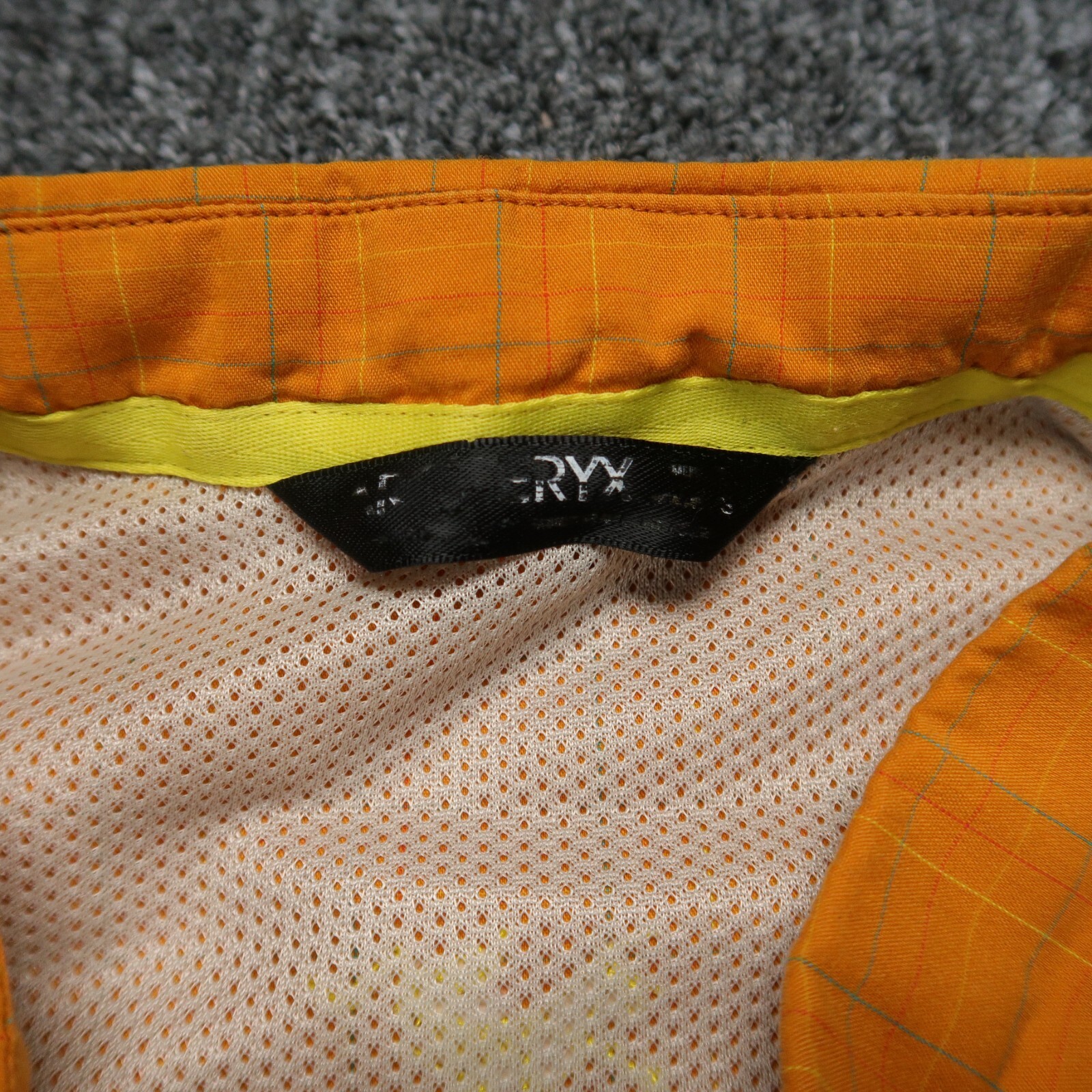 ARC'TERYX Arcteryx Camicia Uomo Grande Arancione Plaid Leggera Zip Tasche Escursionismo Outdoor
