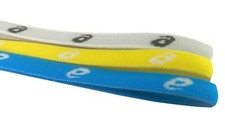 asics Team Aerobic Headband 3-Pack Blue Yellow  White Comfort Fit - One Size