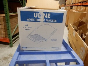 ULINE SELF-SEAL WHITE BUBBLE MAILERS 250/CASE 6x10" S-5147