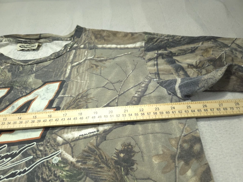 Camisa De Colección Tony Stewart Doble Extra Grande Marrón Camuflada Carreras Realtree Y2K  Foto 3 de 4