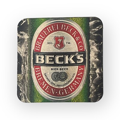 Vintage Becks Bar Beer Coaster Double Sided