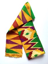 Kente Scarf African Art School Sash Wedding Stole Asante Kente Stole Cloth