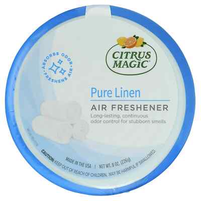 Citrus Magic Odor Absorbing Solid Air Freshener, Pure Linen, 8-Ounce