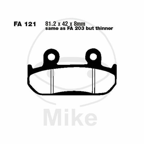Pair of EBC FA121 737.10.16 Brake Pads for Honda 400 CBR R 1986-1987 - 第 1/1 張圖片