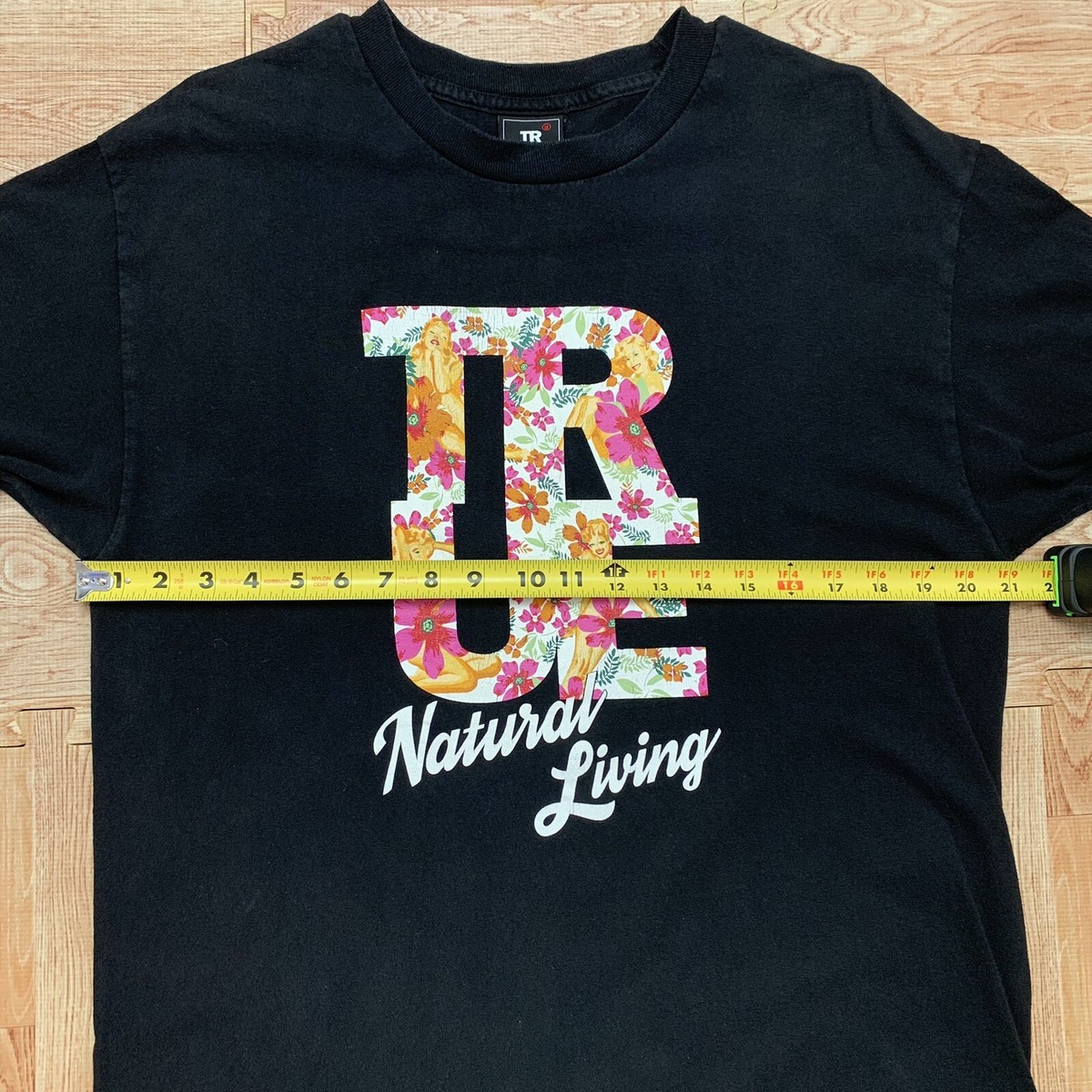 TRUE Natural Living Shirt Black Large Streetwear/Sneaker SF Floral