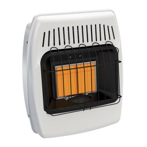12000 BTU White Dual Fuel Propane Natural Gas Infrared Vent Free Wall Heater 