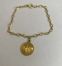Vintage Kiwanis International Charm Bracelet 10k Gold Filled