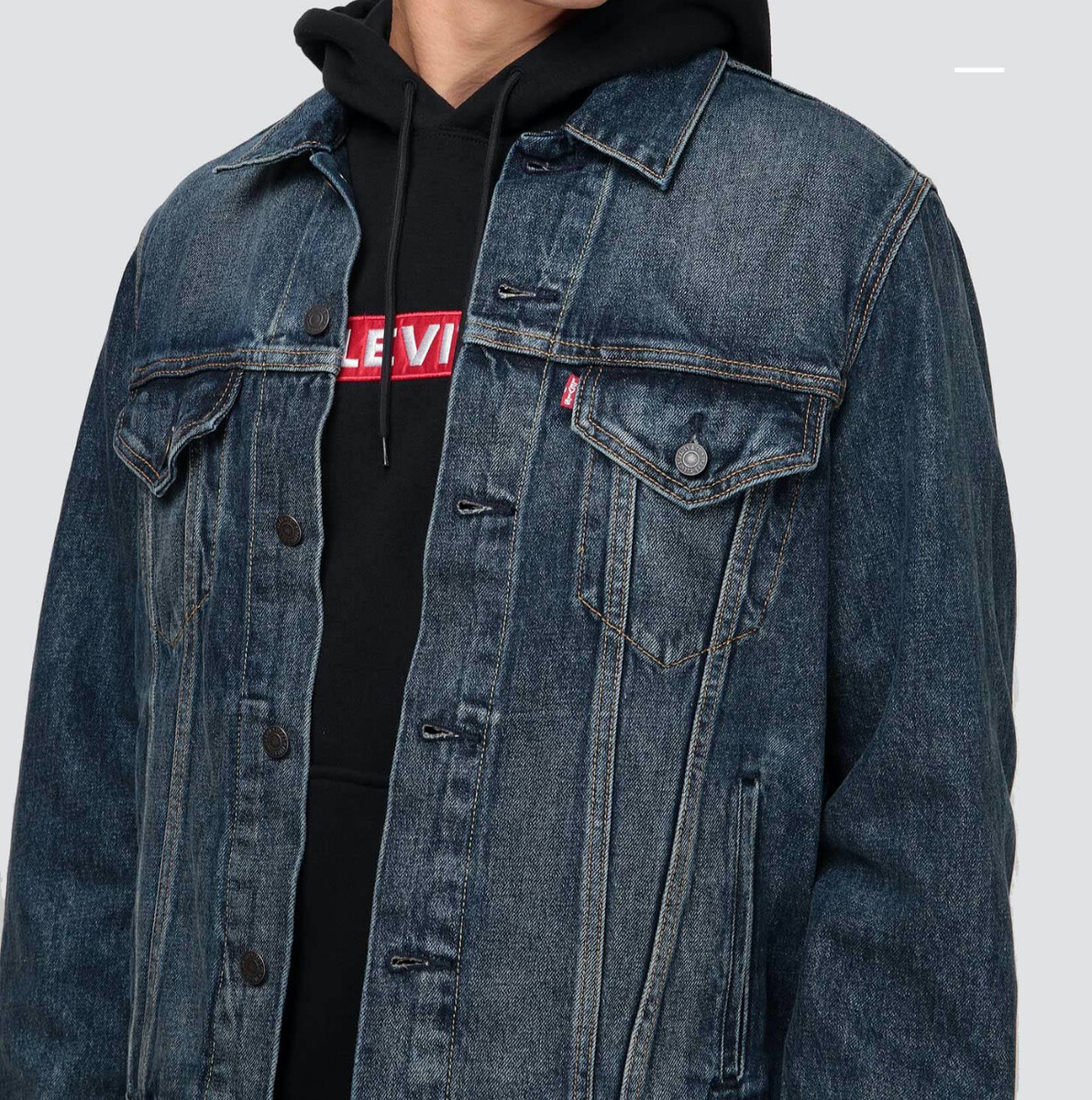 モ*カ様 levis71205 デニムジャケット　46L ダークウォッシュ　ヴィ Levis Men Vintage Fit Trucker Jacket Color Dark Wash 773800017 | eBay