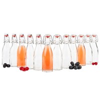 12Er Set Glasflasche + BüGelverschluss 200Ml Flasche LiköR Essig ÖL BüGelflasche