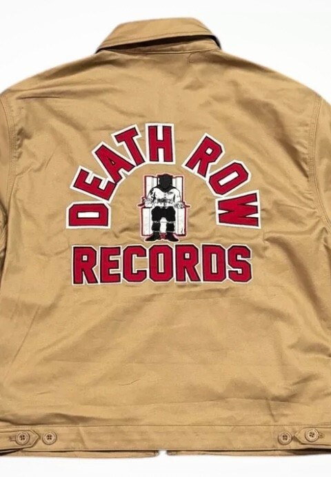 FILA Death Row Records giacca full zip uomo S Twill abbigliamento da lavoro logo fronte retro nuovo con etichette