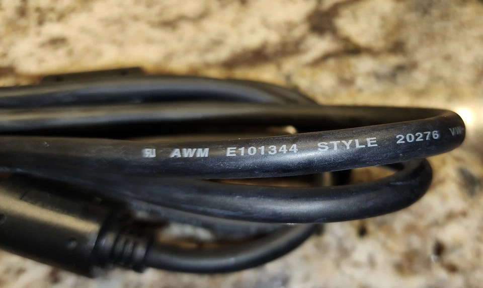 COMPUTER CABLE SPACE SHUTTLE-D MALE to MALE  AWM E101344 20276 VW-1 80 C 30V DVI - Image 2 of 4
