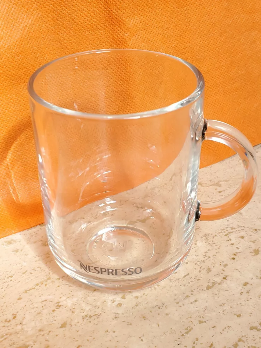 NESPRESSO Clear Glass 12 Oz Coffee Mug Designed by Konstantin GRCIC France