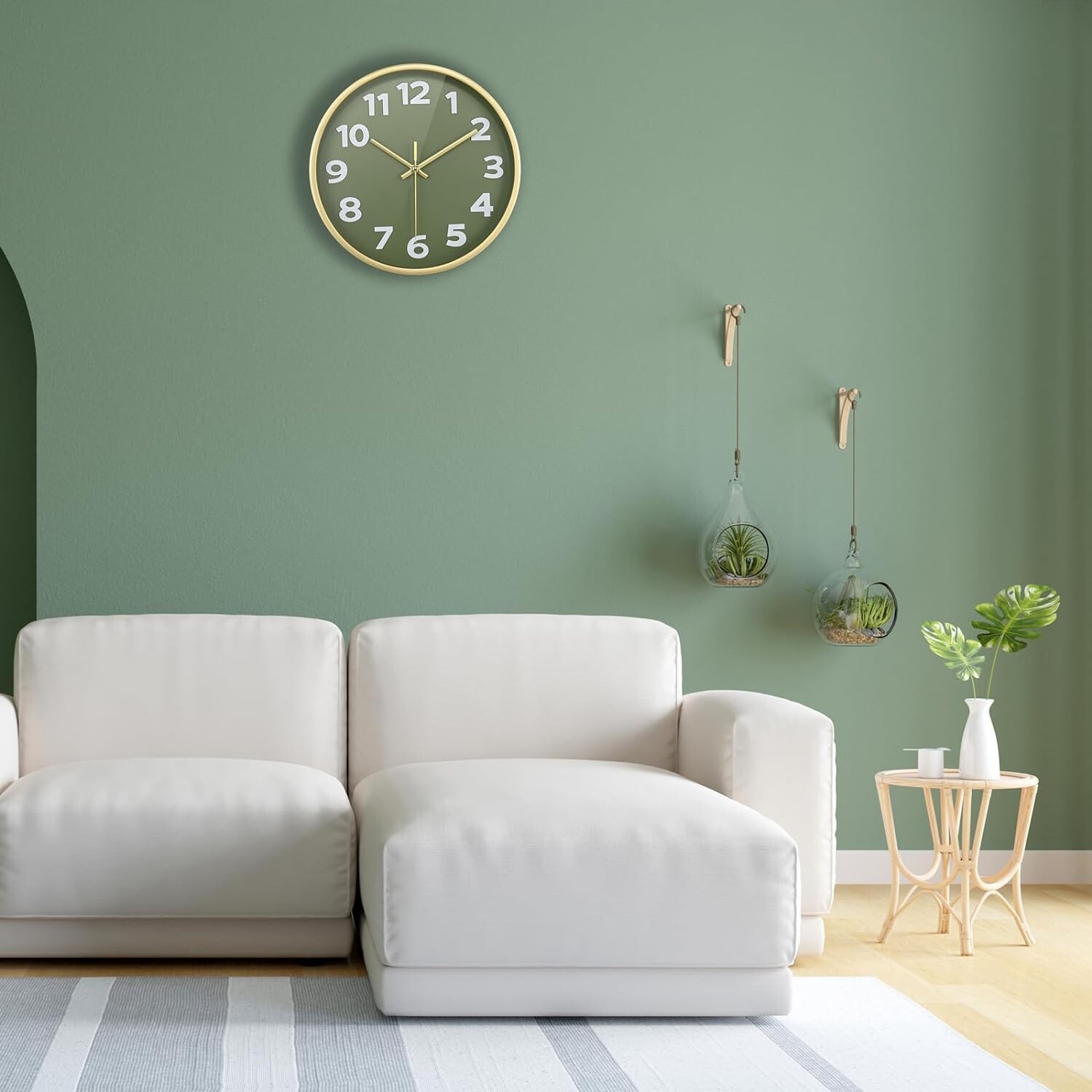 Wall Clock 10 Inches NonTicking Wall Clocks Battery Operated Modern