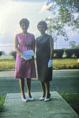 Vintage Photo Slide 1965 Women Dresses Posed White-Gloves 60s Fashion | eBay