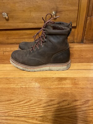 Golden Retriever, Brown Oiled leather Safety Toe Work Boots  display picture 3