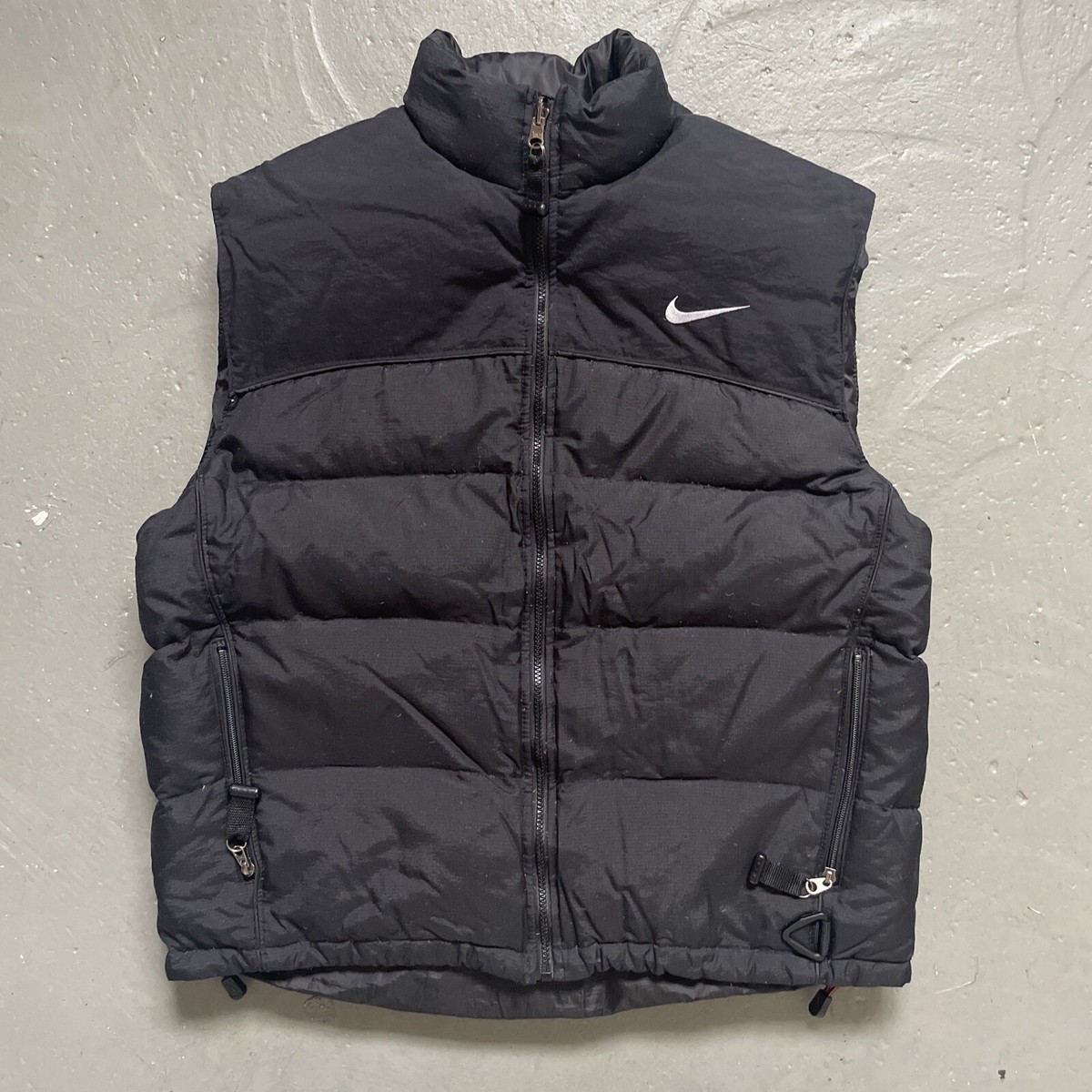 90s vintage nike acg down black vest