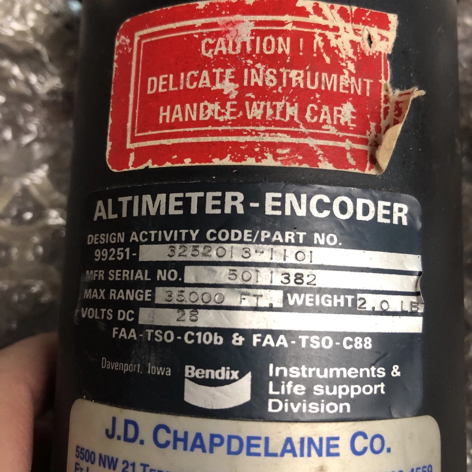 Bendix 航空高度计编码器 99251-325 — 第 4/4 张图片
