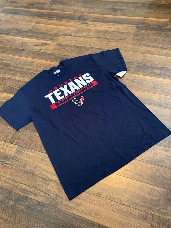 NFL men s HOUSTON TEXANS t shirt navy LARGE NEW w tags