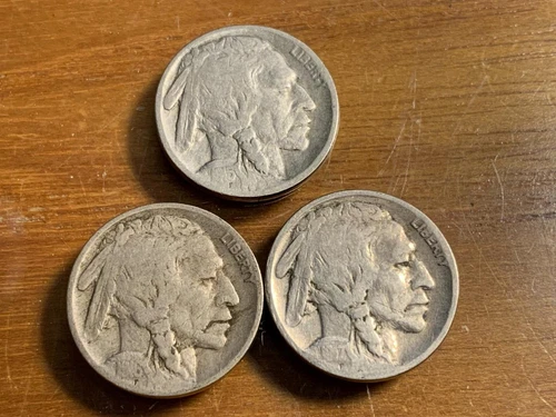 1915-P 1916-P 1917-P Buffalo Nickels VG Condition SKU# 33764