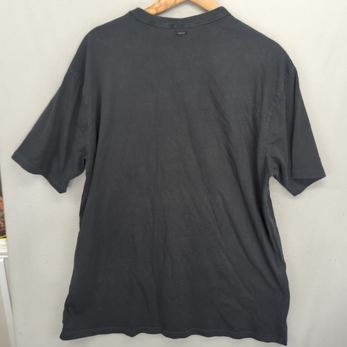 Industrie T-Shirt Shirt Cotton Short Sleeve Round Neck Basic Black Large Mens - Picture 11 of 14
