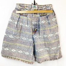 Vintage Women s Blue Denim Shorts by Palmetto s Patterned Size 7 High Waist