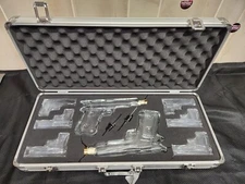 The Wine Savant Glass Liquor Pistol Gun Decanters & Pistol Shot Glasses Set